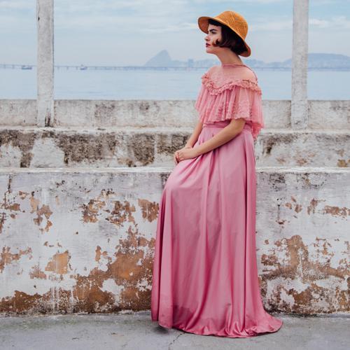 Vintage Pink Summer Gown